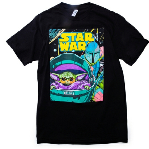 Star Wars Other - STAR WARS MANDALORIAN Retro Neon Graphic Tee Shirt